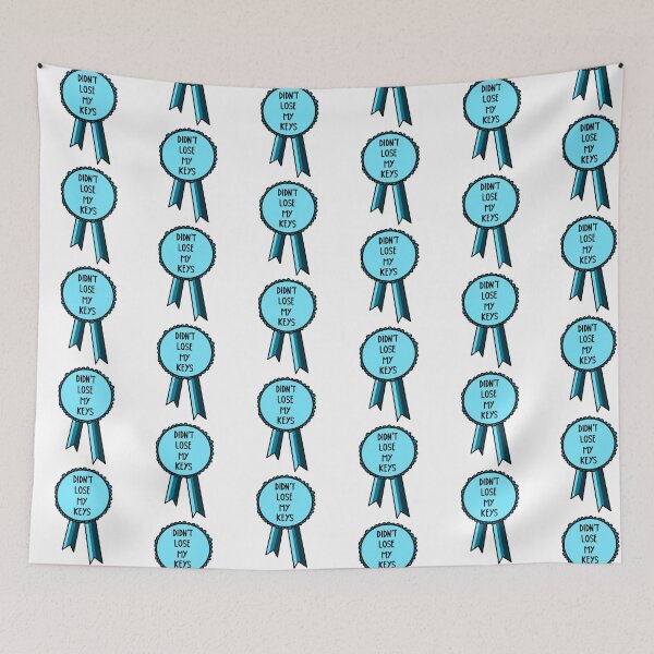 Item preview, Didn't Lose My Keys Ribbon Blue designed and sold by CJ Vanderbeek.