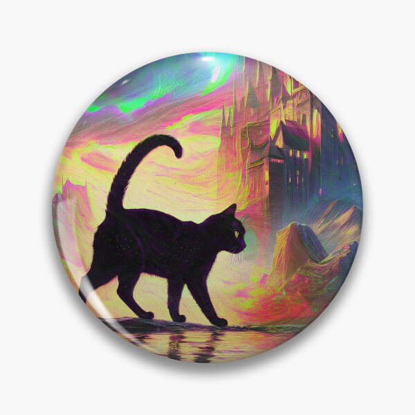 Item preview, Stylised castle and cat. DeepDream designed and sold by blackhalt.