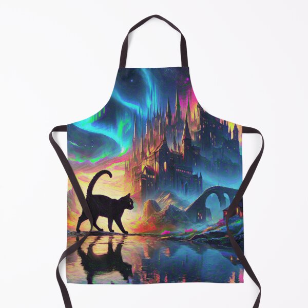 Item preview, Stylised castle and cat. DeepDream designed and sold by blackhalt.