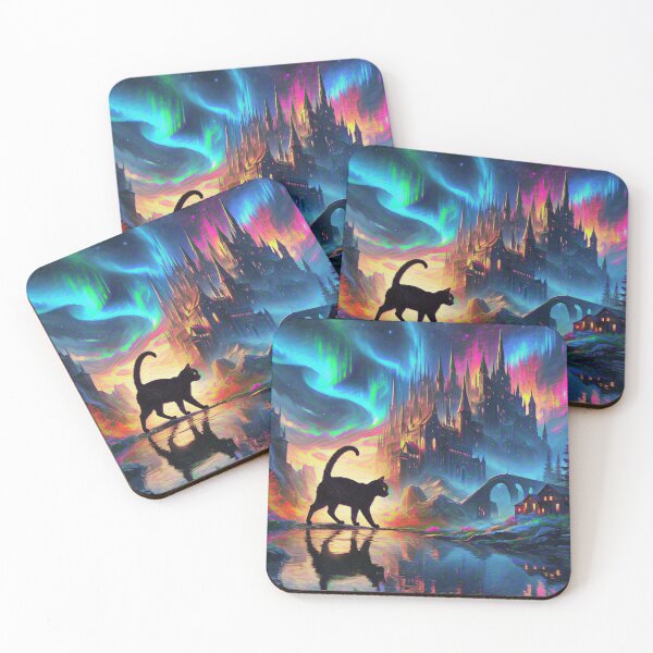 Item preview, Stylised castle and cat. DeepDream designed and sold by blackhalt.