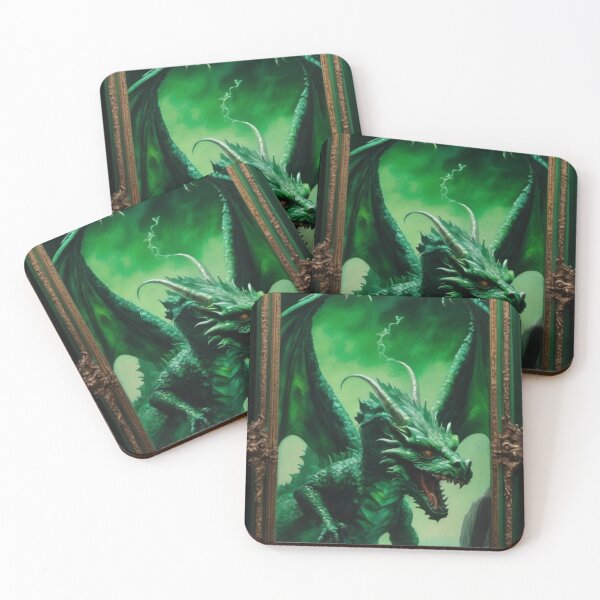 Item preview, Green Dragon Framed Painting designed and sold by JojiKebamura.