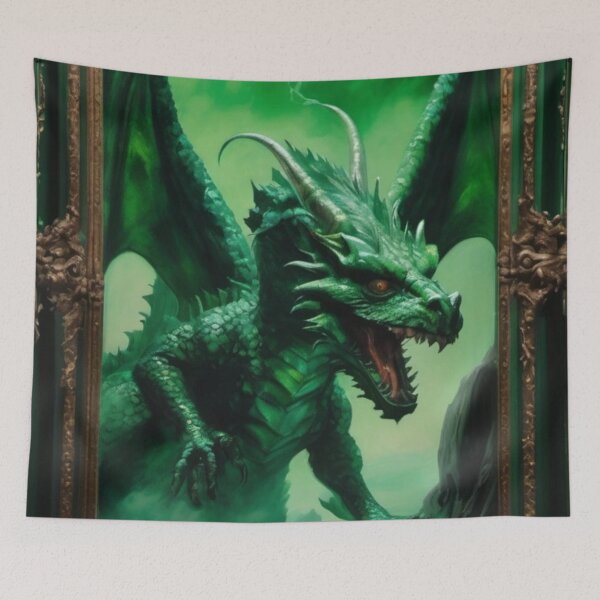 Item preview, Green Dragon Framed Painting designed and sold by JojiKebamura.