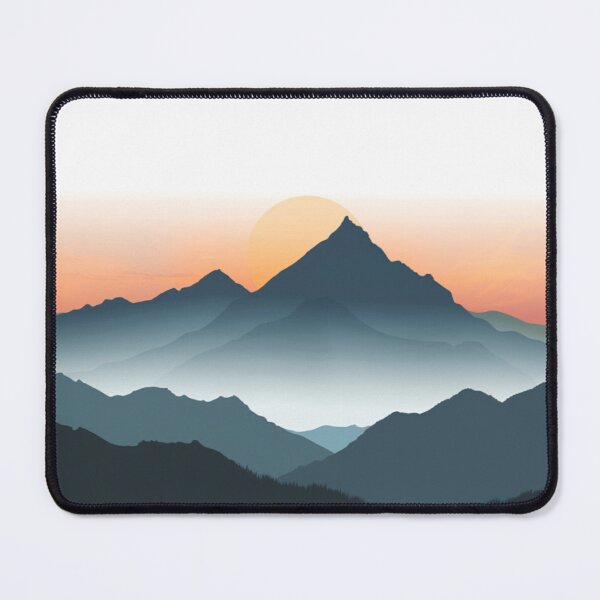 Item preview, Mountain silhouette sunrise gradient Active Outdoors Inspired Art designed and sold by CDC40.