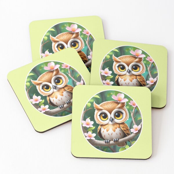 Artikelvorschau, Cute Owl In A Flower Tree entworfen und verkauft von TheArtOfPat.