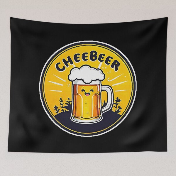 Item preview, CheeBeer Cheer Beer smiling mug. designed and sold by Giulivo Store Graphic.