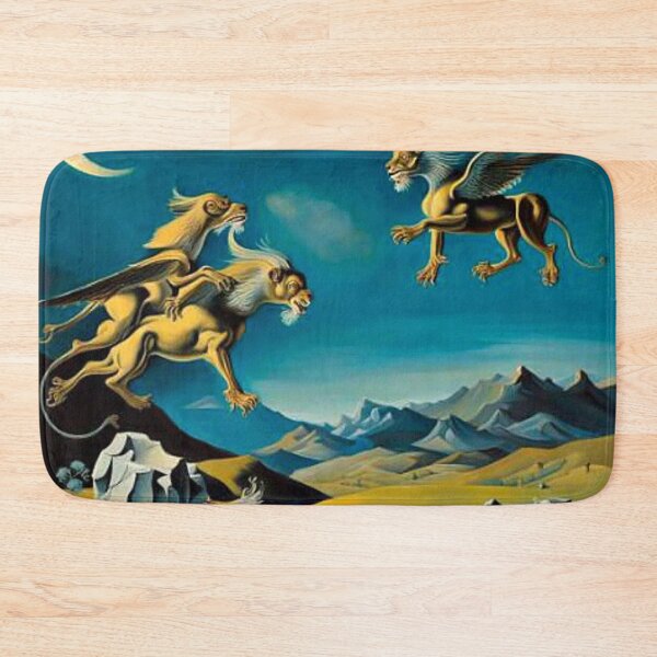 Item preview, Griffins playing in mountain meadow designed and sold by George Hutton Hunter.