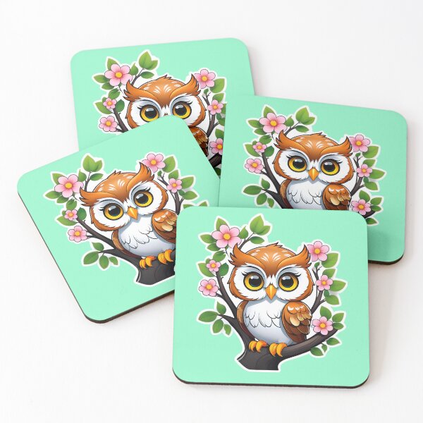 Artikelvorschau, Cute Owl In A Flower Tree entworfen und verkauft von TheArtOfPat.