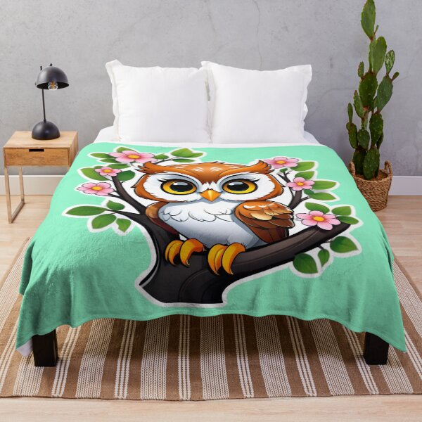 Artikelvorschau, Cute Owl In A Flower Tree entworfen und verkauft von TheArtOfPat.