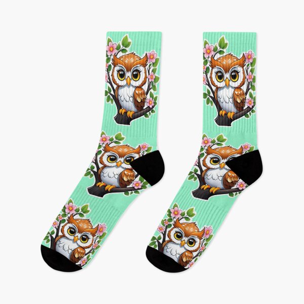 Artikelvorschau, Cute Owl In A Flower Tree entworfen und verkauft von TheArtOfPat.