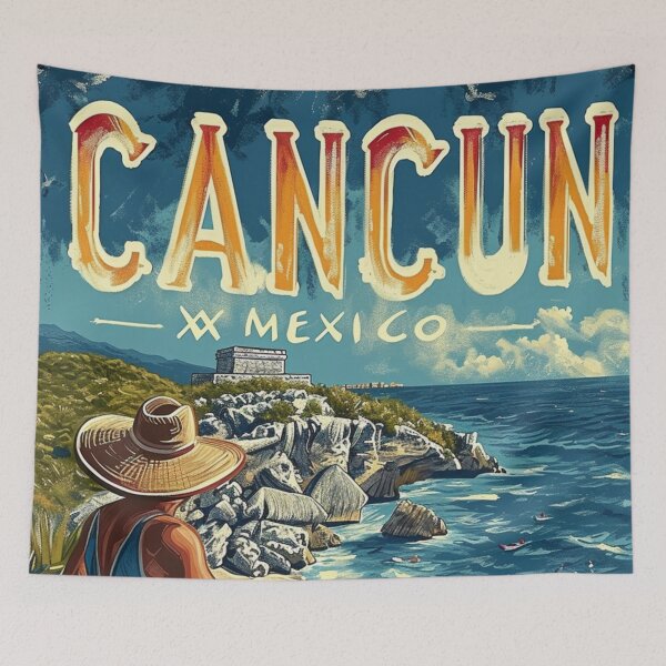 Item preview, A Travel Print of Cancun - Mexico  designed and sold by StudioRedKoala.