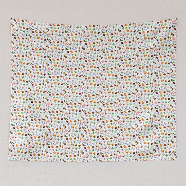 Item preview, Creepy Crawly Companions: Cute Cartoon Insects Pattern designed and sold by hjian8219.