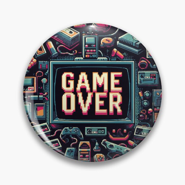 Item preview, game over video game vintage retro aesthetic gamer 80s 90s  designed and sold by ThinaArte.