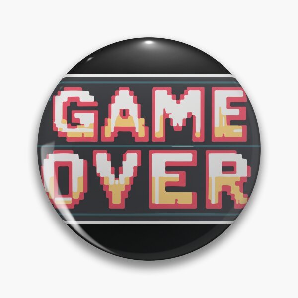 Item preview, game over video game vintage retro aesthetic gamer 80s 90s pixel designed and sold by ThinaArte.