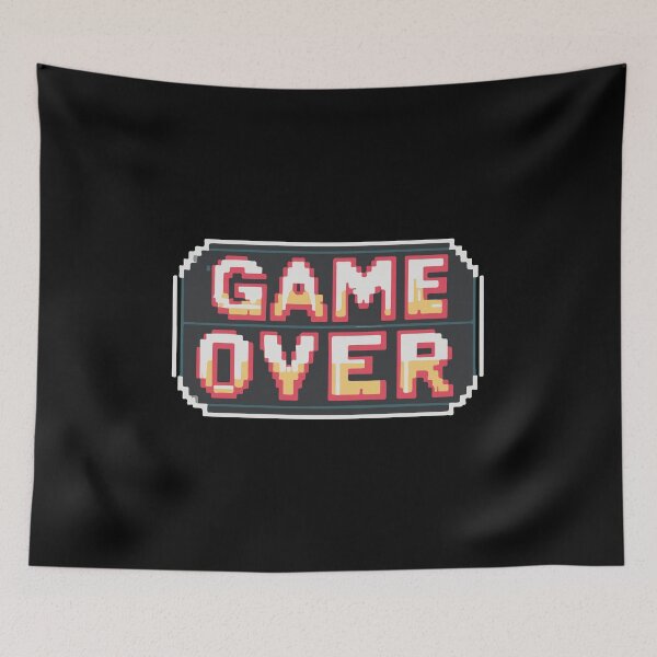 Item preview, game over video game vintage retro aesthetic gamer 80s 90s pixel designed and sold by ThinaArte.