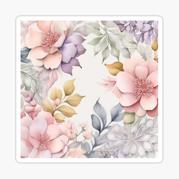 Item preview, Feminine Whispers: Vintage Floral Watercolor Sensation designed and sold by roon-ai.