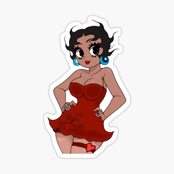 Flying Kiss Betty Boop Cartoon Icon Vinyl Wall Decal - Girls