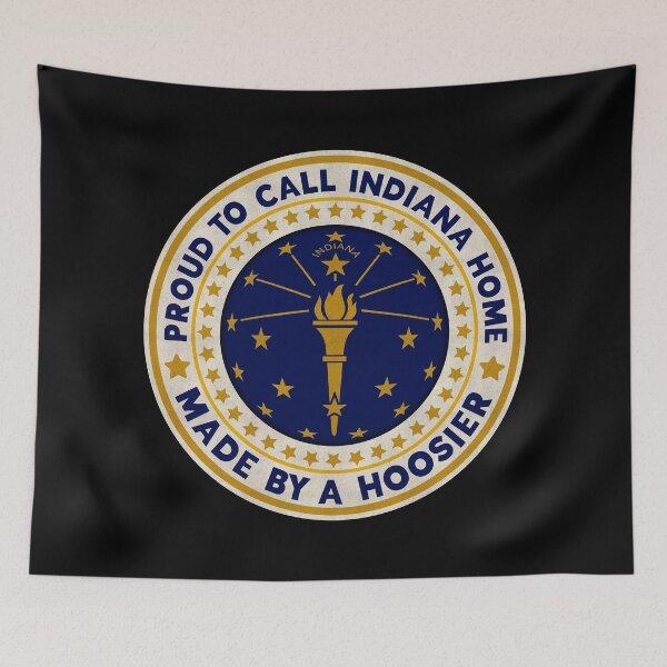 Item preview, Indiana Flag - Proud to Call Indiana Home, Made by a Hoosier designed and sold by patriotwardrobe.