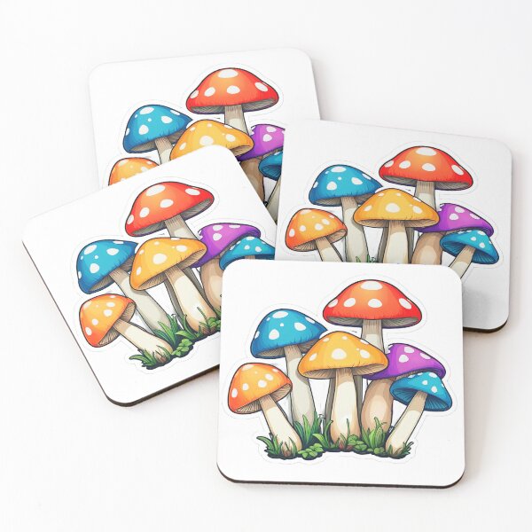 Item preview, Colorful Mushroom Sticker designed and sold by Bunmigraphics .