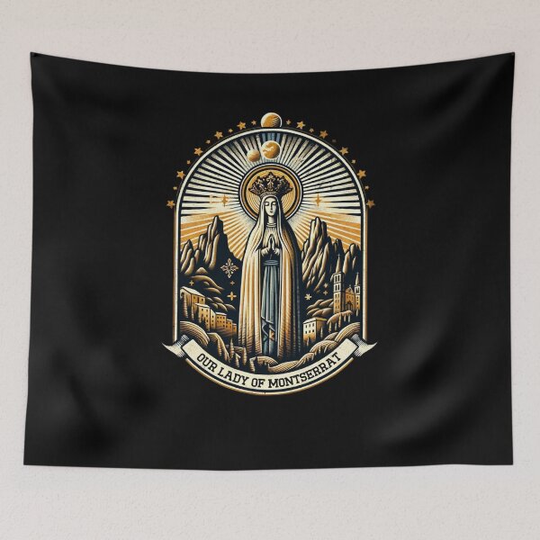 Item preview, Our Lady Of The Montserrat Saint Mary Powerful Symbol Mother Mary designed and sold by Chmielayka.