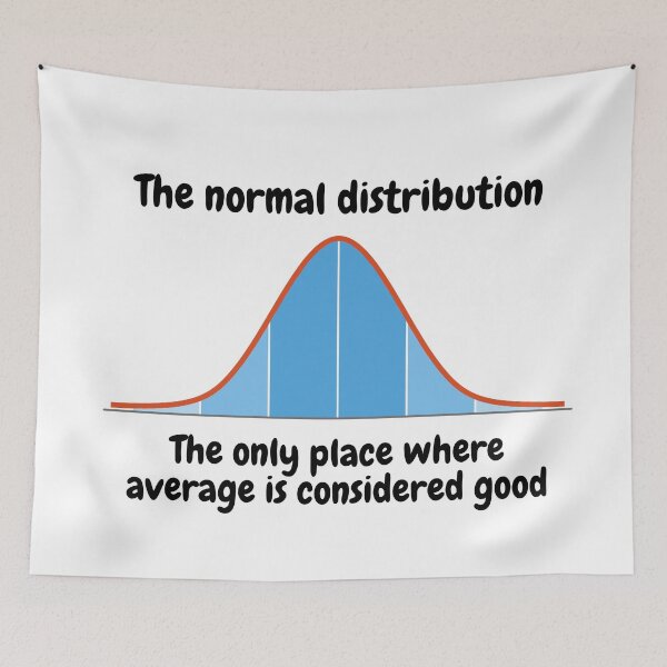 Item preview, The normal distribution, the only place where average is considered good designed and sold by NoetherSym.