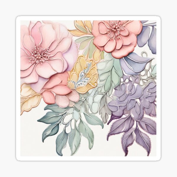 Item preview, Dreams of Petals: Vintage Floral Pastel Watercolor Whimsy designed and sold by roon-ai.