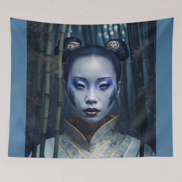 Item preview, Blue Bamboo Geisha designed and sold by BartHugoKnight.