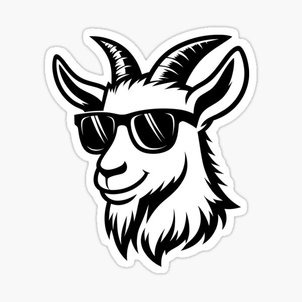 Item preview, Goat Wearing Sunglasses designed and sold by theartfulaspie.