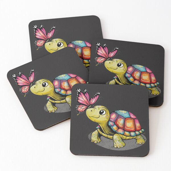 Item preview, Cute Turtle and Butterfly, Baby Turtle designed and sold by Mariana Piana.