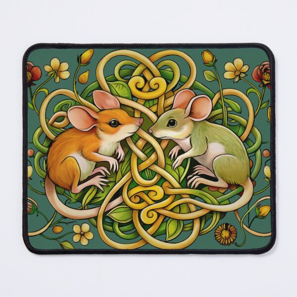 Item preview, Two cute wood mice and knotwork designed and sold by Mustela erminea.