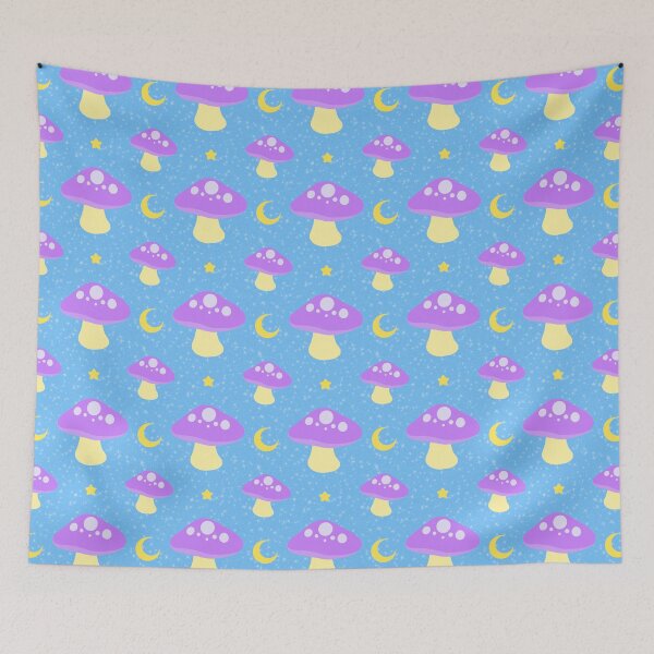 Item preview, Pastel Purple Mushrooms Pattern designed and sold by JMDesignHouse.