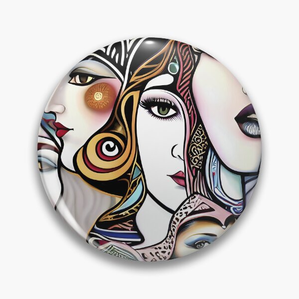 Item preview, WOMEN FACES PSYCHEDLIC ART NOUVEAU designed and sold by digitalartlb.