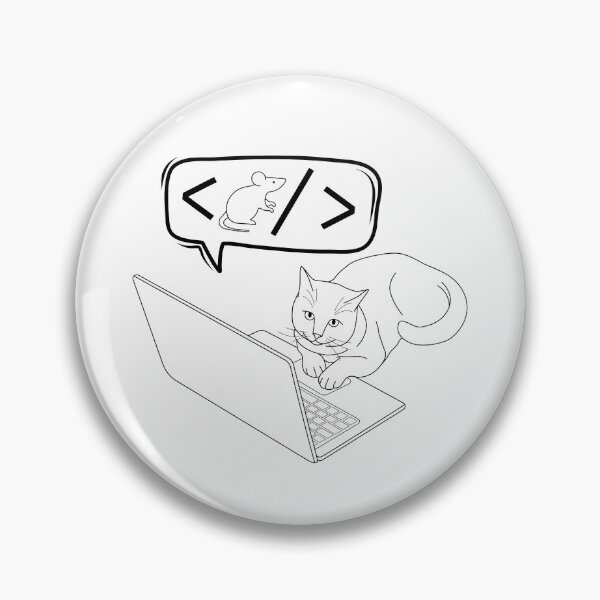 Item preview, Cat Loves Coding: Mouse in the Algorithm designed and sold by GoblinBoutique.