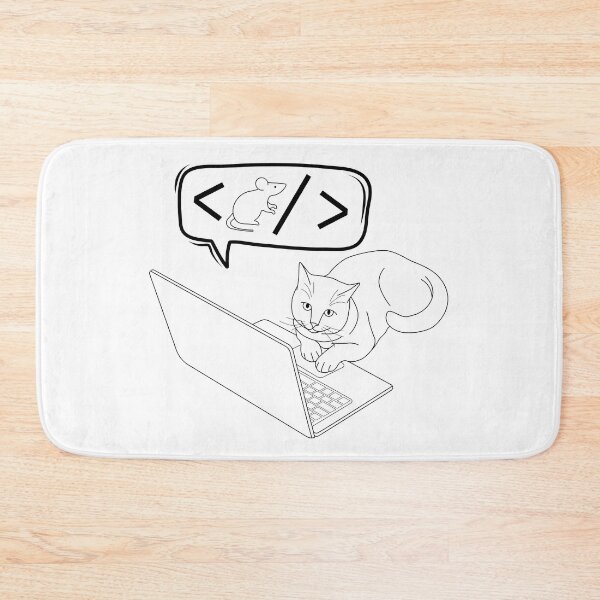 Item preview, Cat Loves Coding: Mouse in the Algorithm designed and sold by GoblinBoutique.