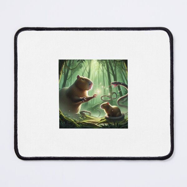 Item preview, Capy Mom Protects Baby from Snakes and Alligators1 designed and sold by Capybara Art Lover.
