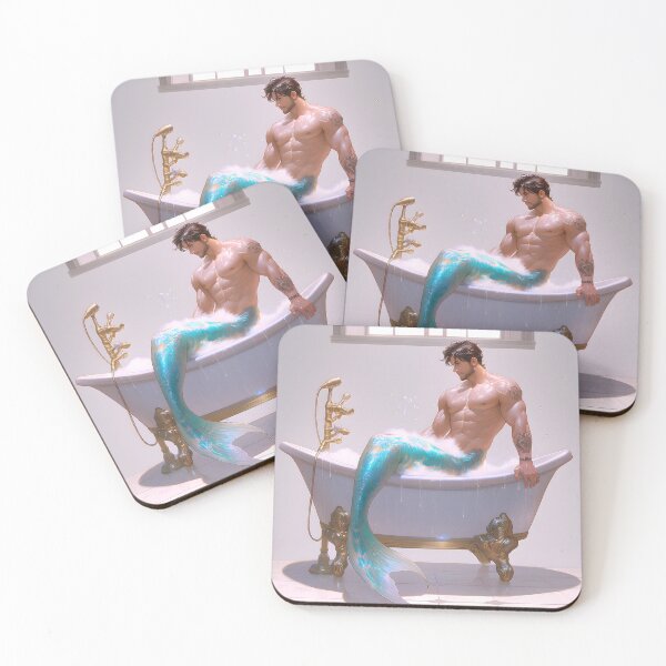 Item preview, Merman in Clawfoot Tub designed and sold by WesScottsWhimsy.