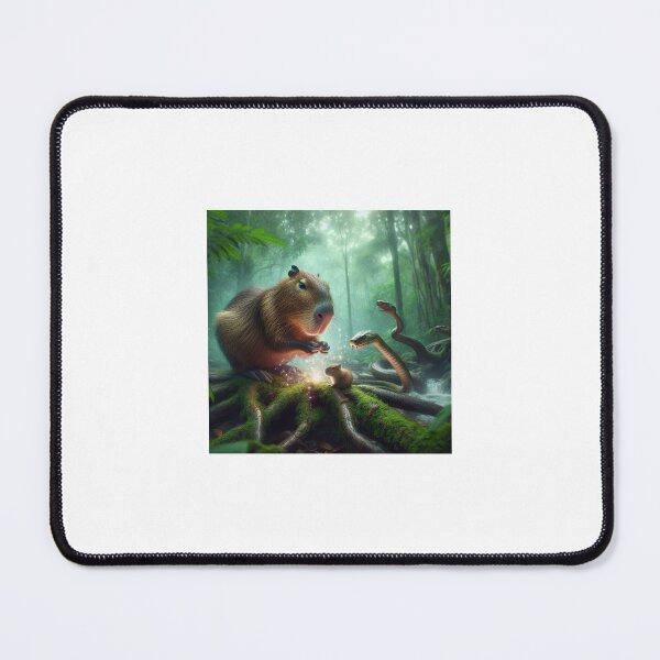 Item preview, Capy Mom Protects Baby from Snakes and Alligators2 designed and sold by Capybara Art Lover.