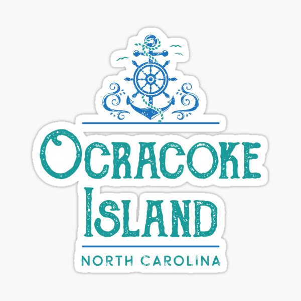 Item preview, Ocracoke Island North Carolina Nautical Design designed and sold by Futurebeachbum.