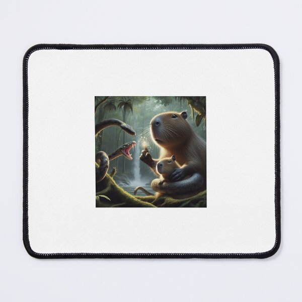 Item preview, Capy Mom Protects Baby from Snakes and Alligators3 designed and sold by Capybara Art Lover.