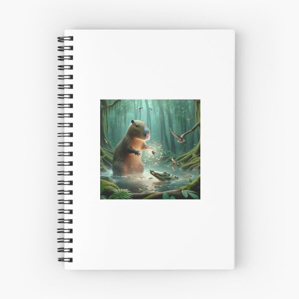 Item preview, Capy Mom Protects Baby from Snakes and Alligators4 designed and sold by Capybara Art Lover.