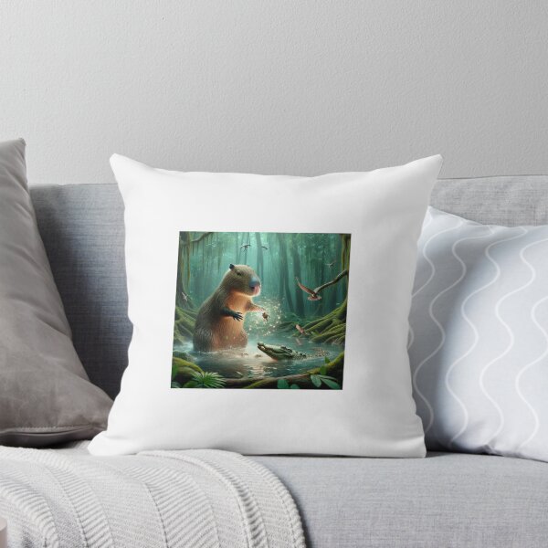 Item preview, Capy Mom Protects Baby from Snakes and Alligators4 designed and sold by Capybara Art Lover.