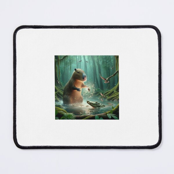 Item preview, Capy Mom Protects Baby from Snakes and Alligators4 designed and sold by Capybara Art Lover.
