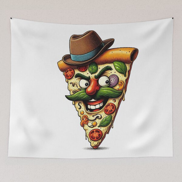 Item preview, character pizza with Vegetables designed and sold by nada-art.