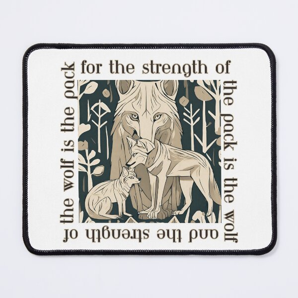 Item preview, Strength of the Wolf jungle book quote kipling designed and sold by TheWriteHand.