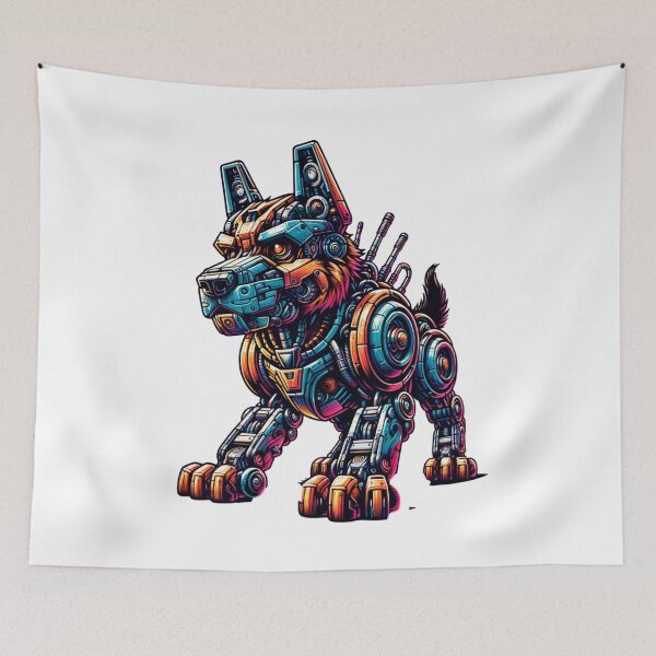 Item preview, Steampunk Cyber Pup: A Futuristic Twist for Redbubble designed and sold by Barbaventuras.
