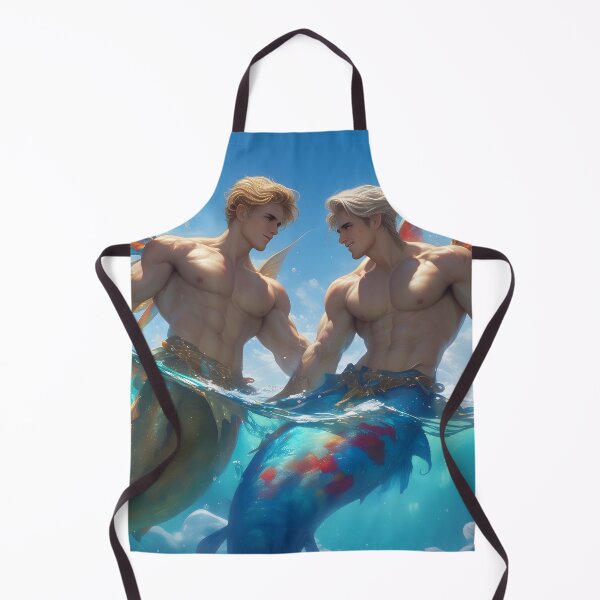 Item preview, Flying Merman Duo Fantasy Art designed and sold by WesScottsWhimsy.