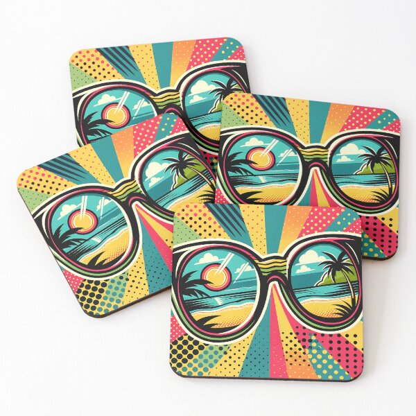 Item preview, Tropical Sunglasses Retro designed and sold by IndyJoe Designs.