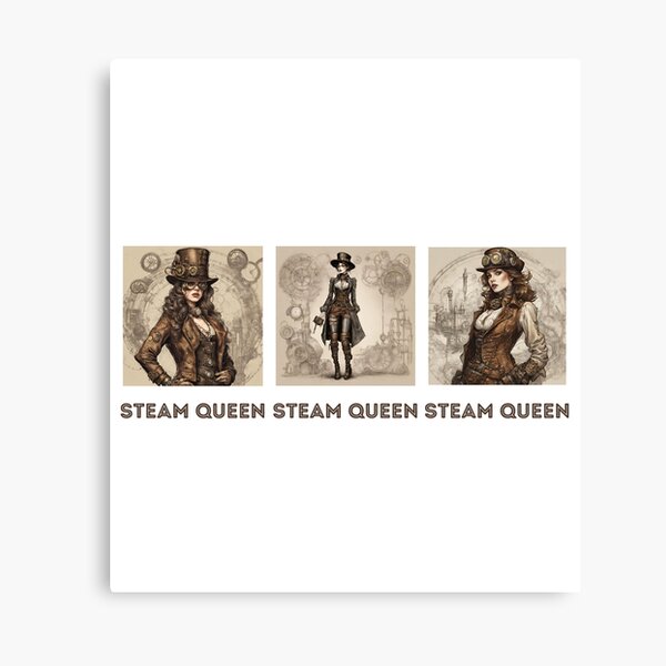 Aperçu de l'œuvre Reines Steampunk dans des tons sépia créée et vendue par TorraCreative.