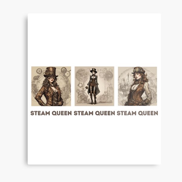 Aperçu de l'œuvre Reines Steampunk dans des tons sépia créée et vendue par TorraCreative.