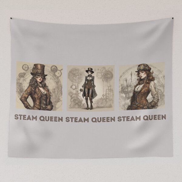 Item preview, Steampunk queens in sepia tones designed and sold by TorraCreative.