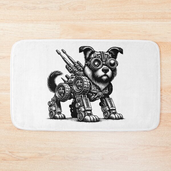 Item preview, Steampunk Cyber Pup: A Futuristic Twist for Redbubble designed and sold by Barbaventuras.